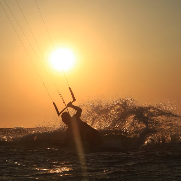 Sunset Kitesurfing Kos Marmari Caravia Beach Hotel